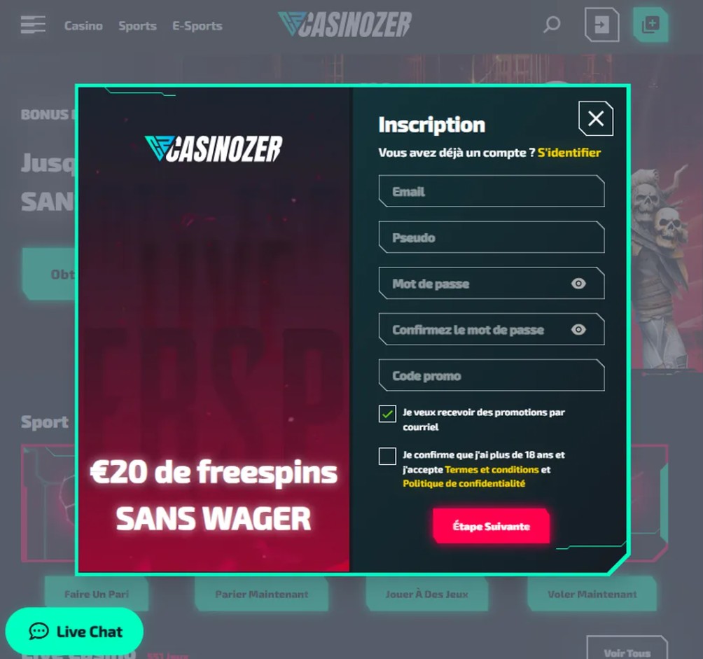 Casinozer connexion fr